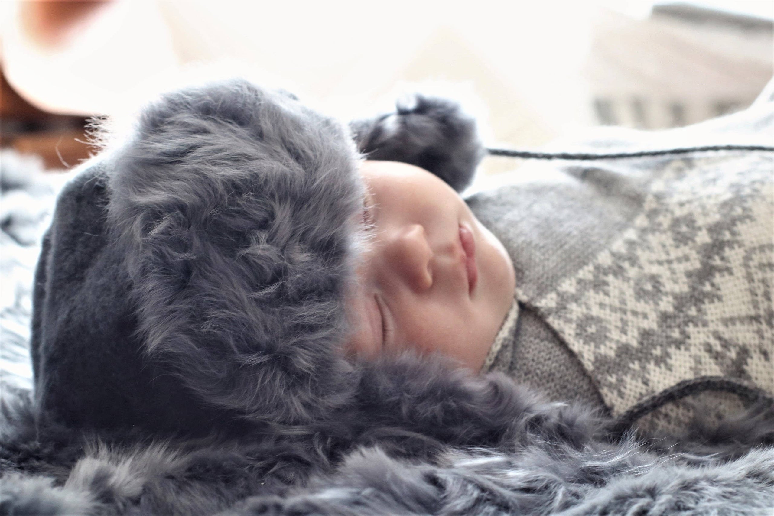 Baby fur coat and hat shop